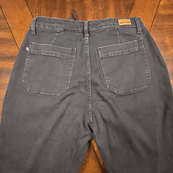 JUDY BLUE LOS ANGLES BLACK JOGGERS DENIM JEANS - Picture 3 of 6